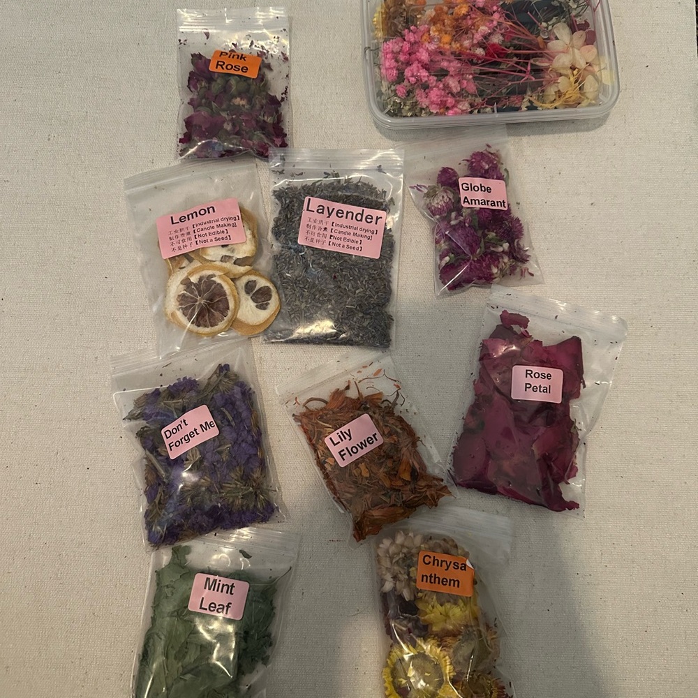 Dried Floral Craft Set with Lavender and Rose Petals